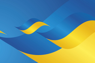Flagge der Ukraine illustriert